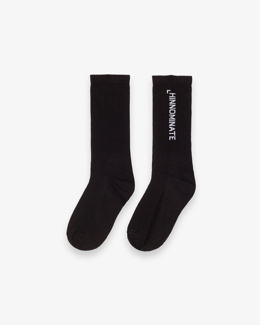 Calza con intarsio verticale nero