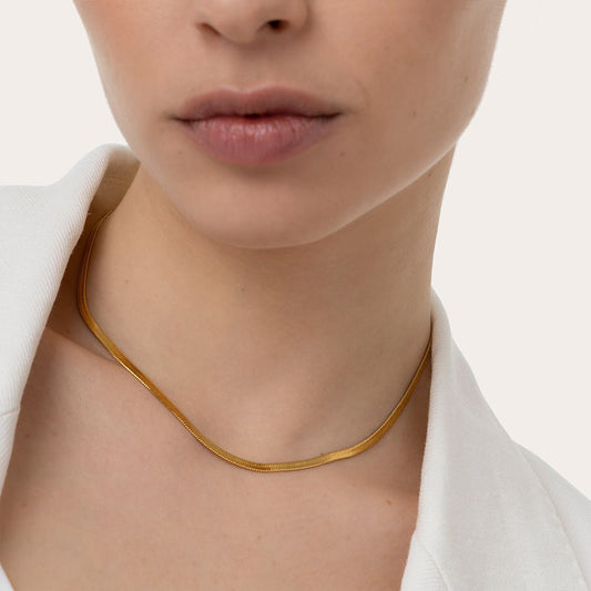 Collana snake piatta