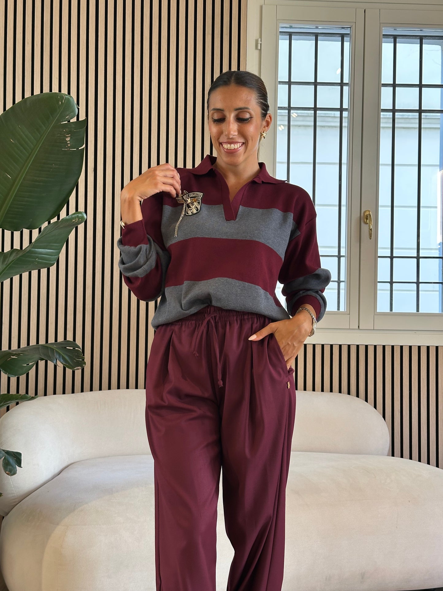 Polo righe spilla
