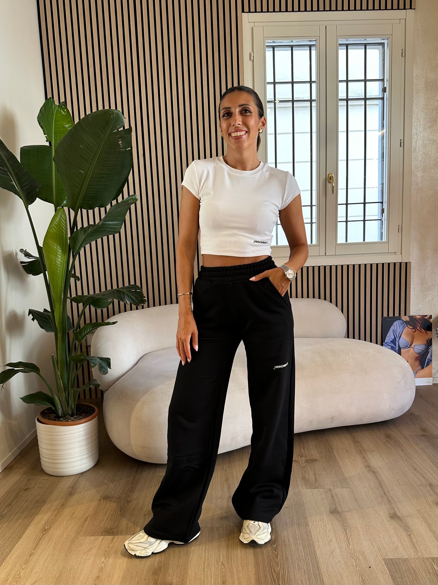 Pantalone palazzo a vita alta