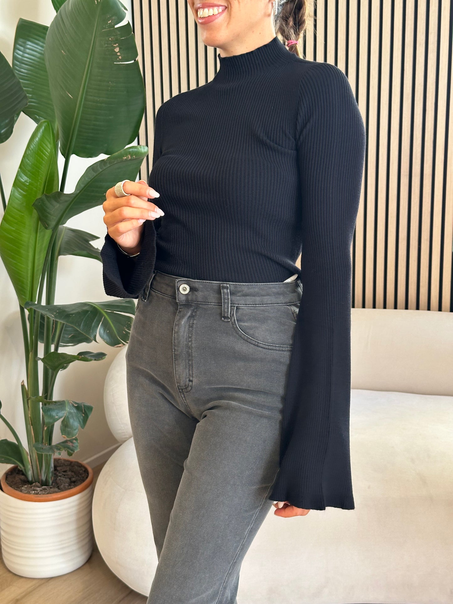 Lupetto coste manica rouges