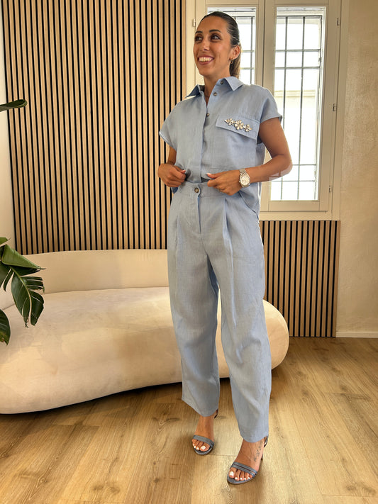 Pantalone celeste