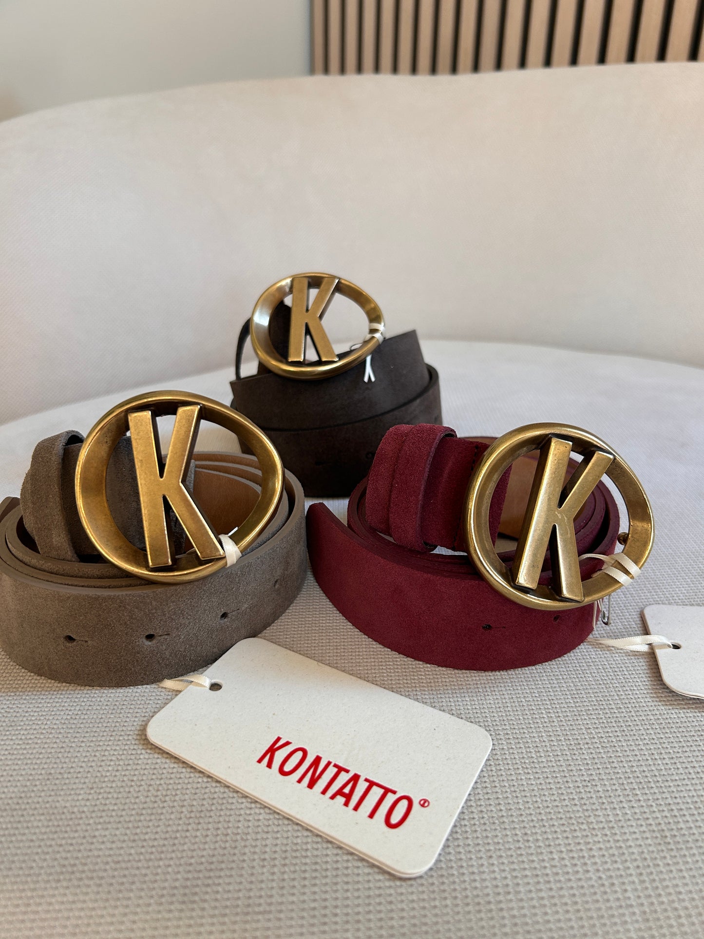 Cintura logo k camoscio