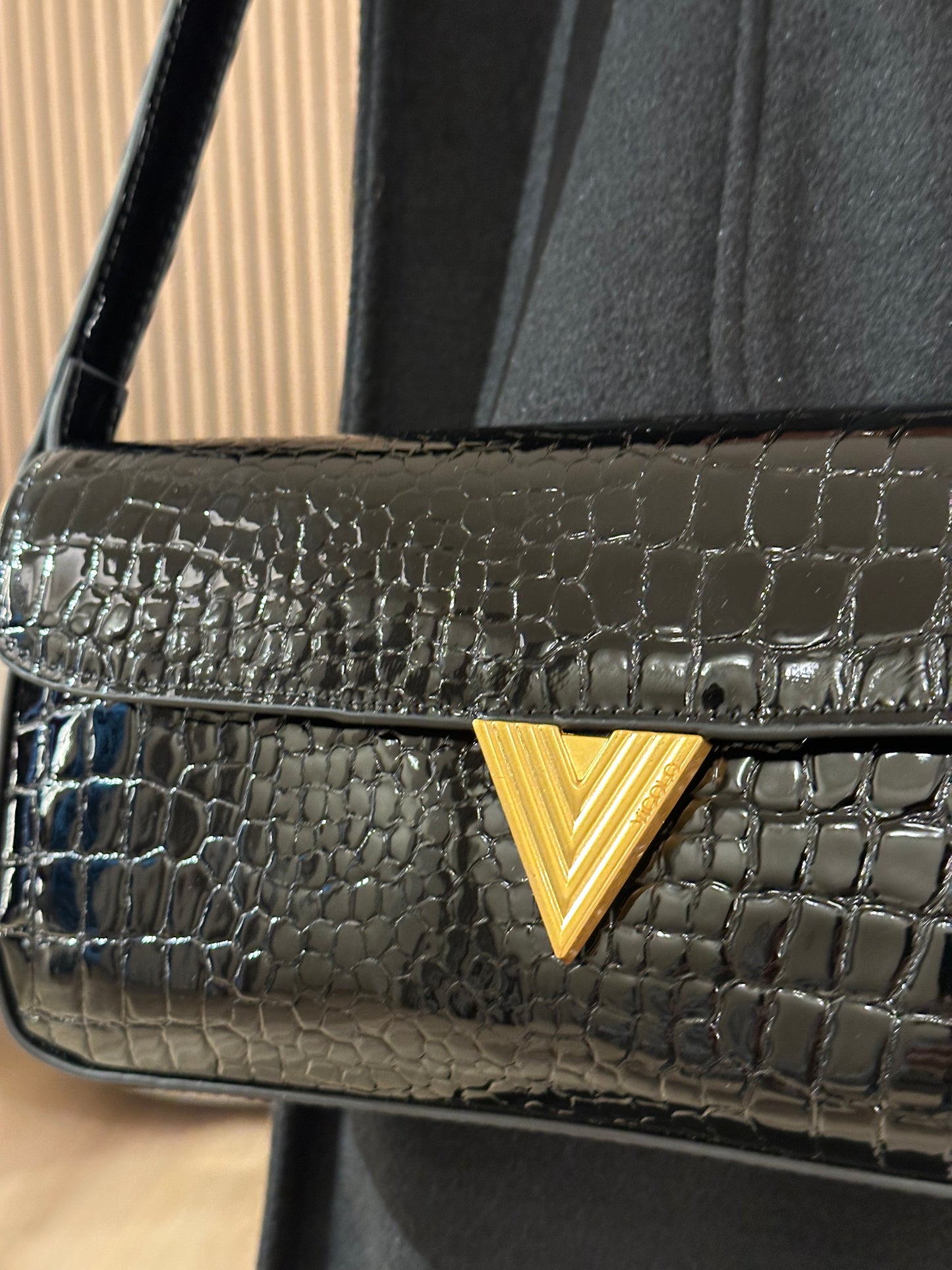 Borsa pencil coccodrillo