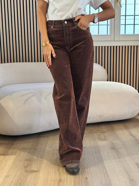 Jeans effetto velluto