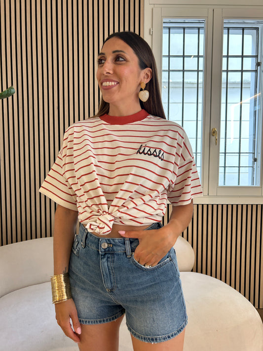 T-shirt righe kisses
