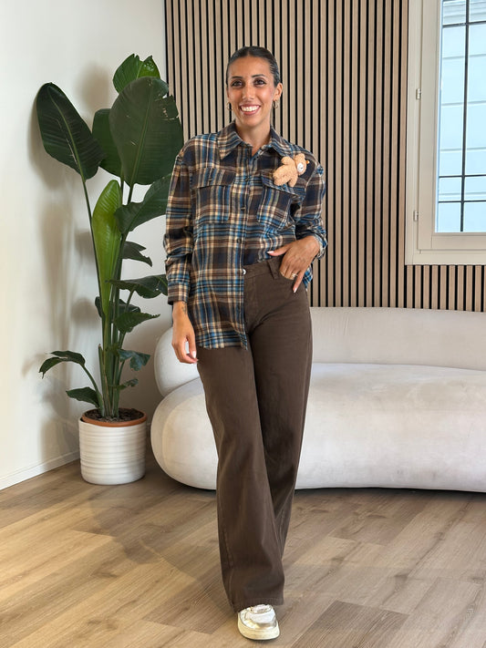 Jeans flare wine berry