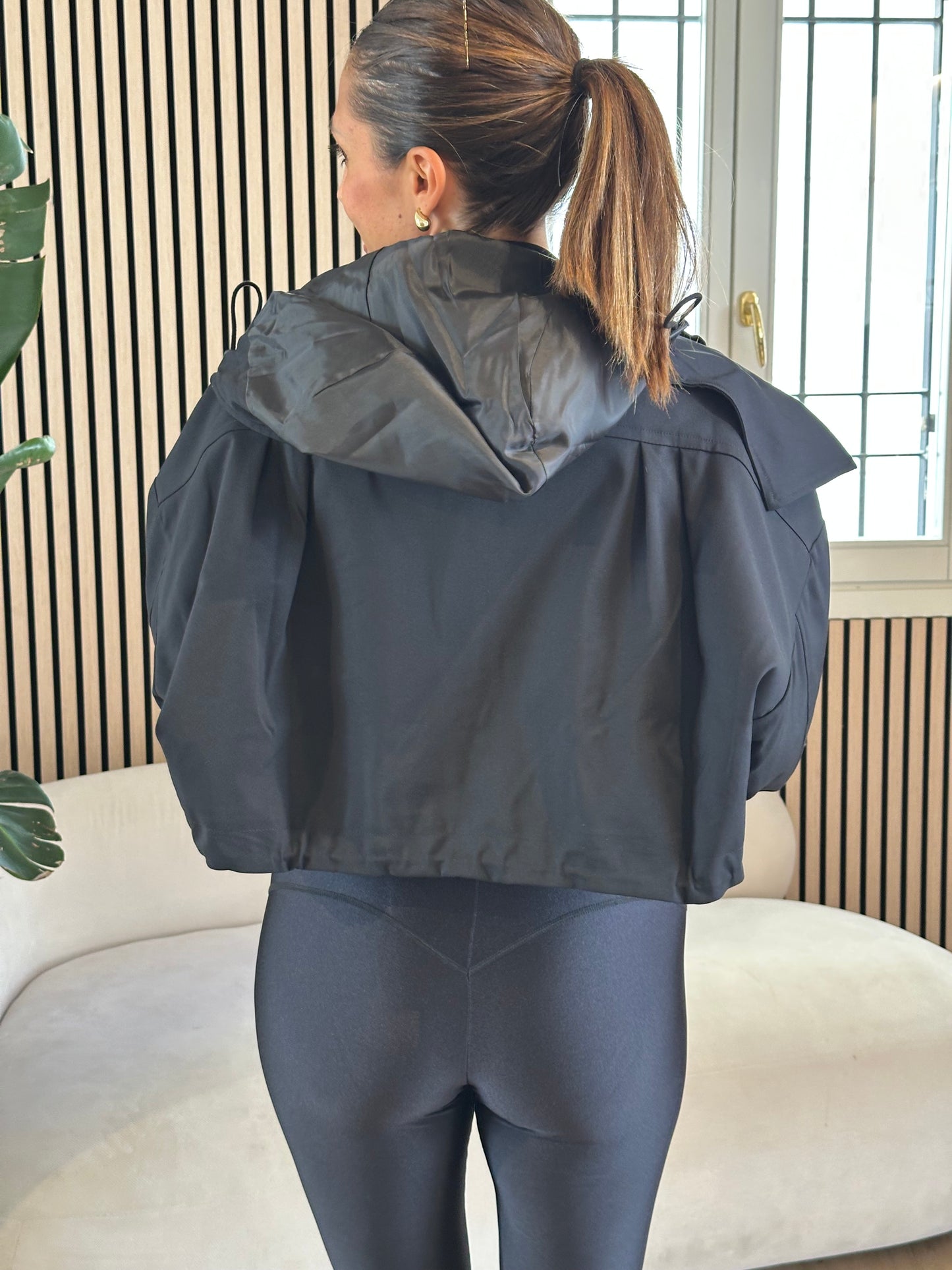 Giubbino in cotone tecnico full zip