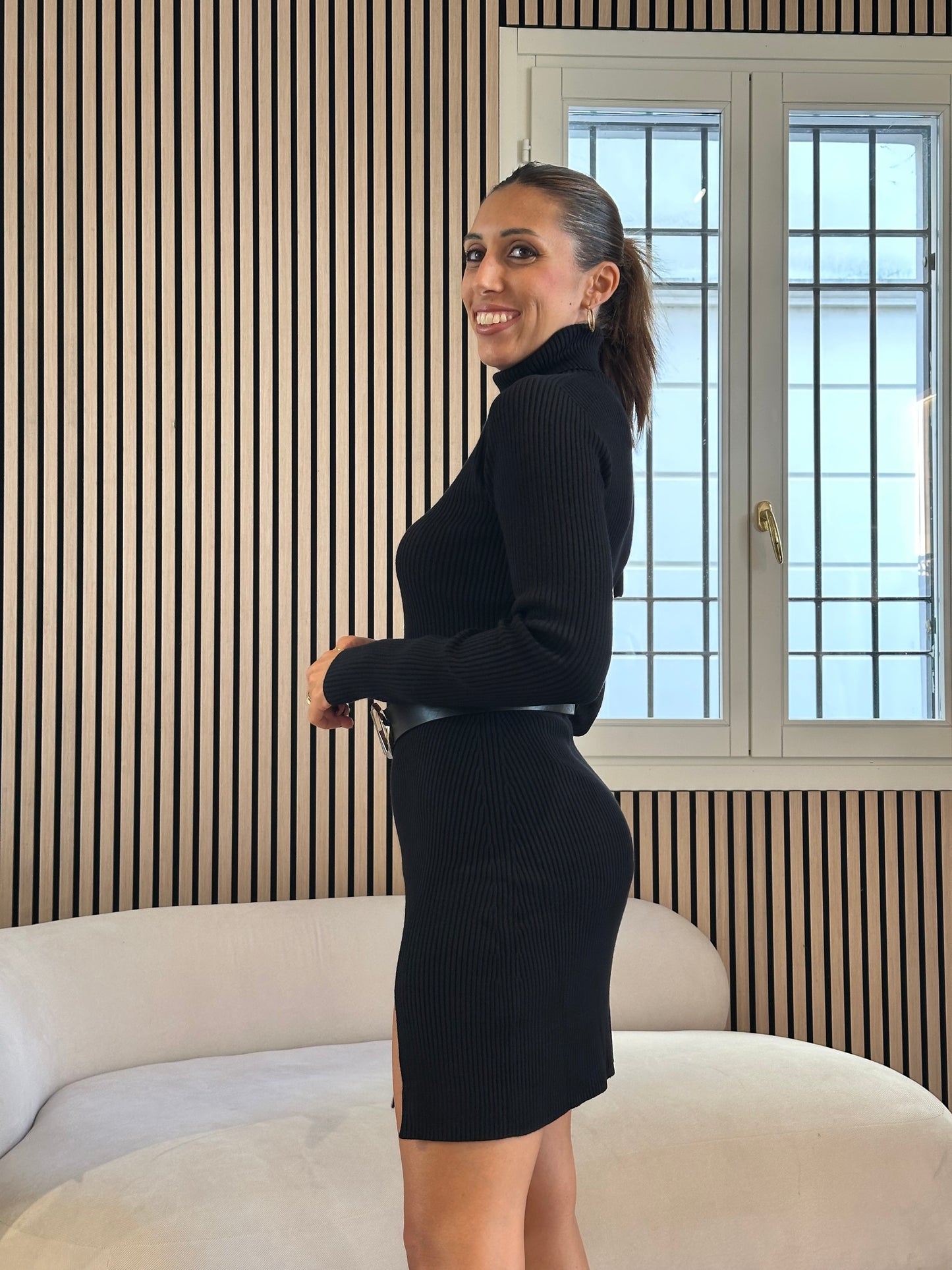 Abito dolcevita spacco
