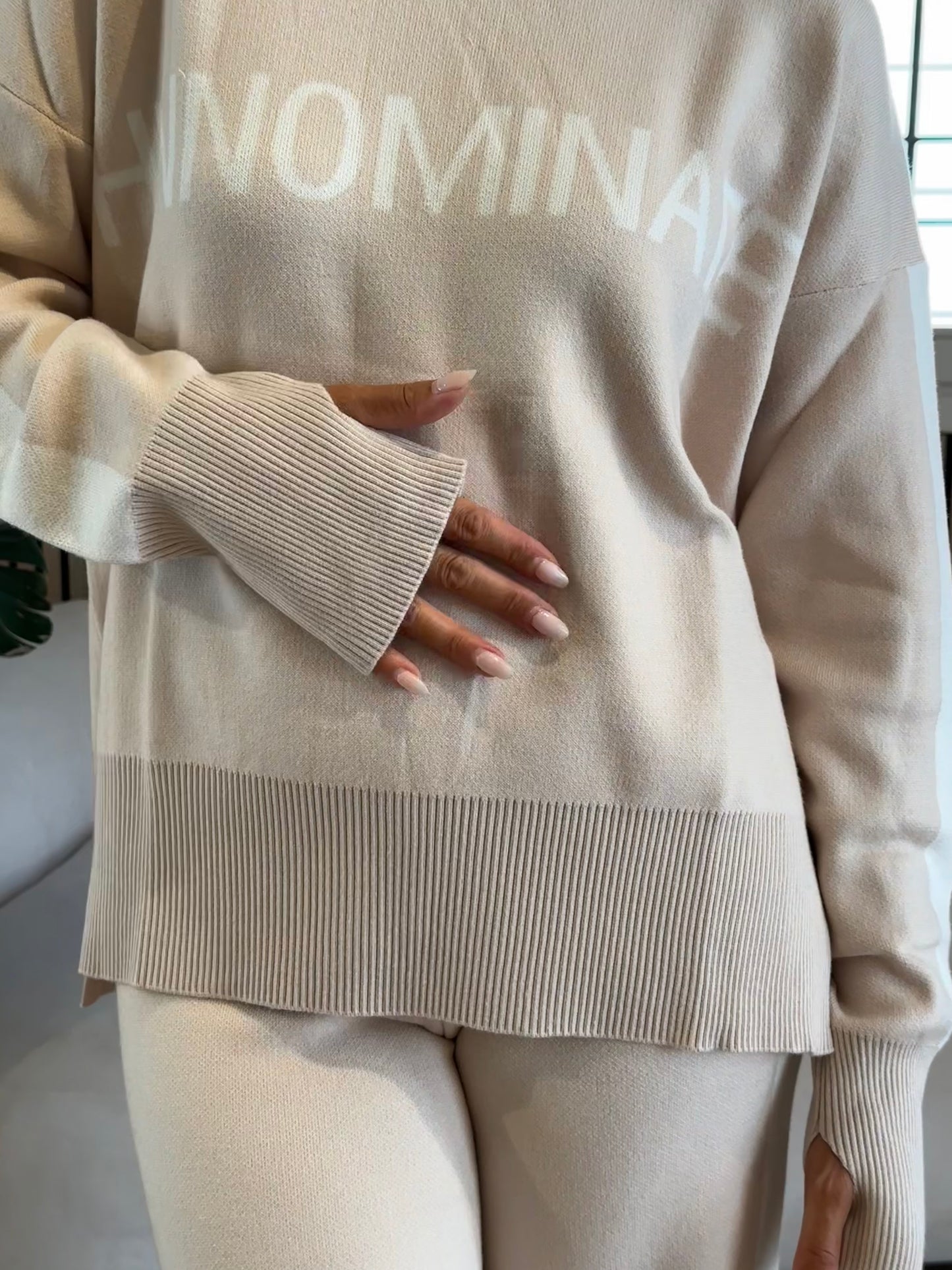 Maglia cappuccio con bande