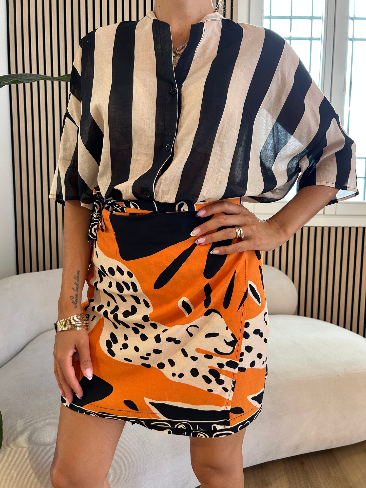 Twin set nero/arancio