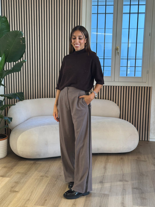 Pantalone nocciola mélange