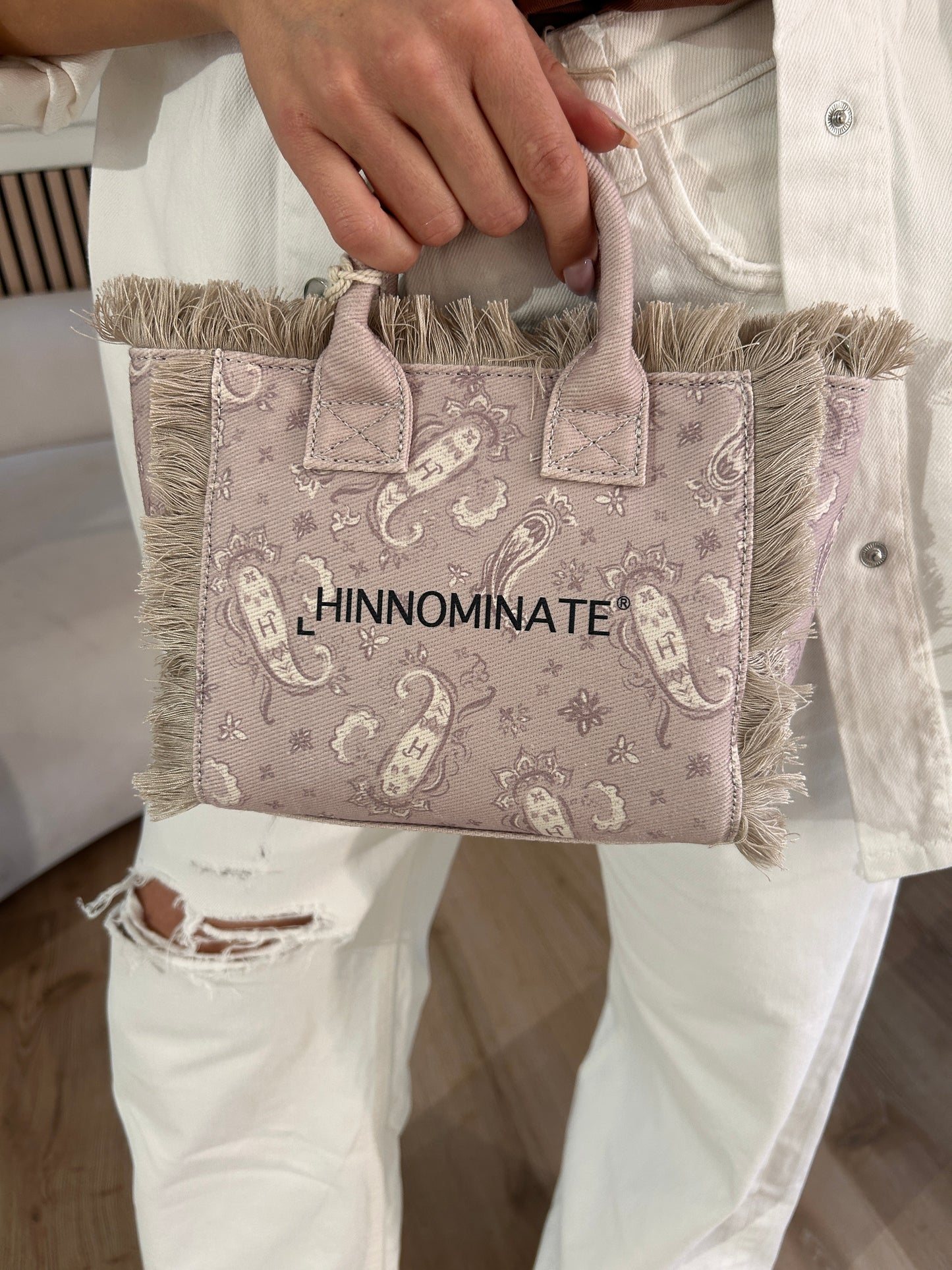 Borsa in Canvas piccola beige