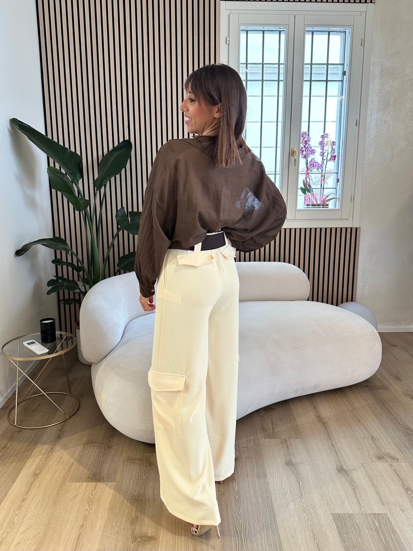 Pantalone cargo cintura