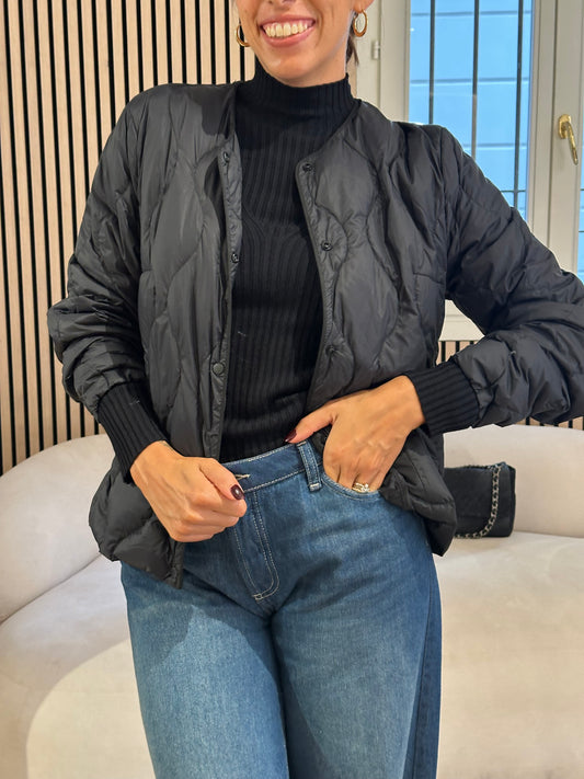 Giacca trapunta nera