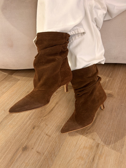 Stivaletto camoscio bruciato