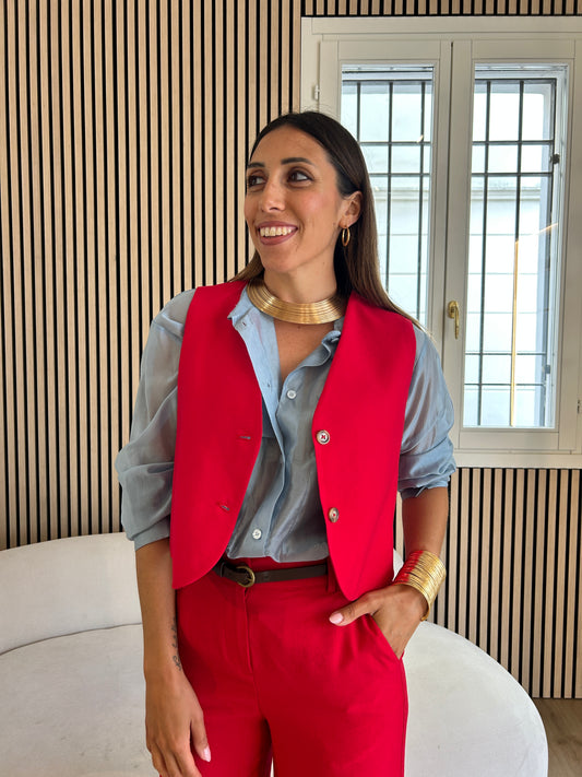Camicia tasche over azzurro