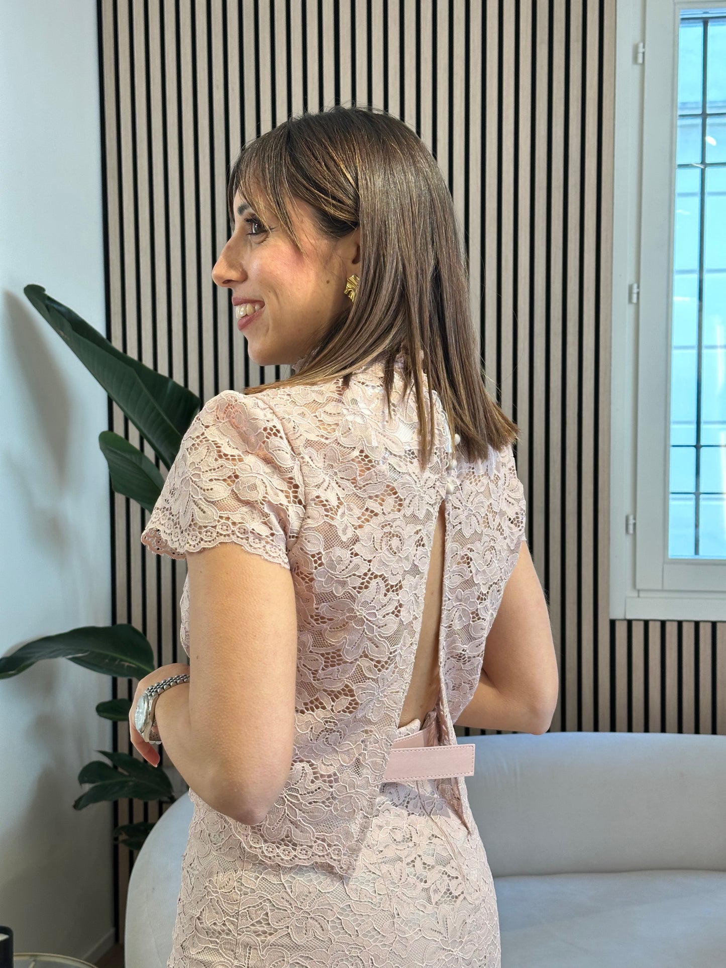 Top maniche corte in pizzo