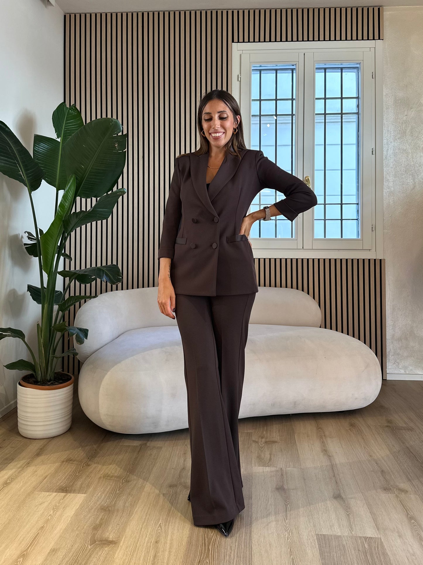 Pantalone flare moro