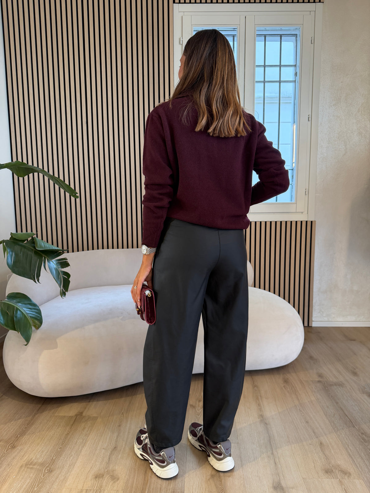 Polo 100% lana marsala