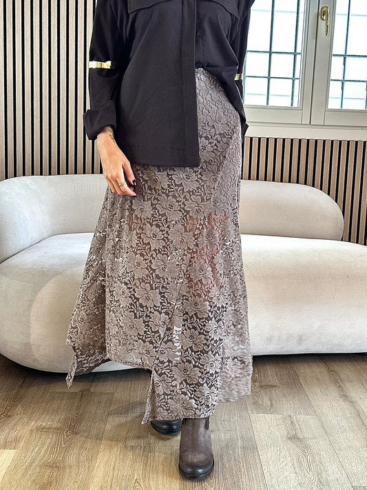 Gonna in pizzo tortora