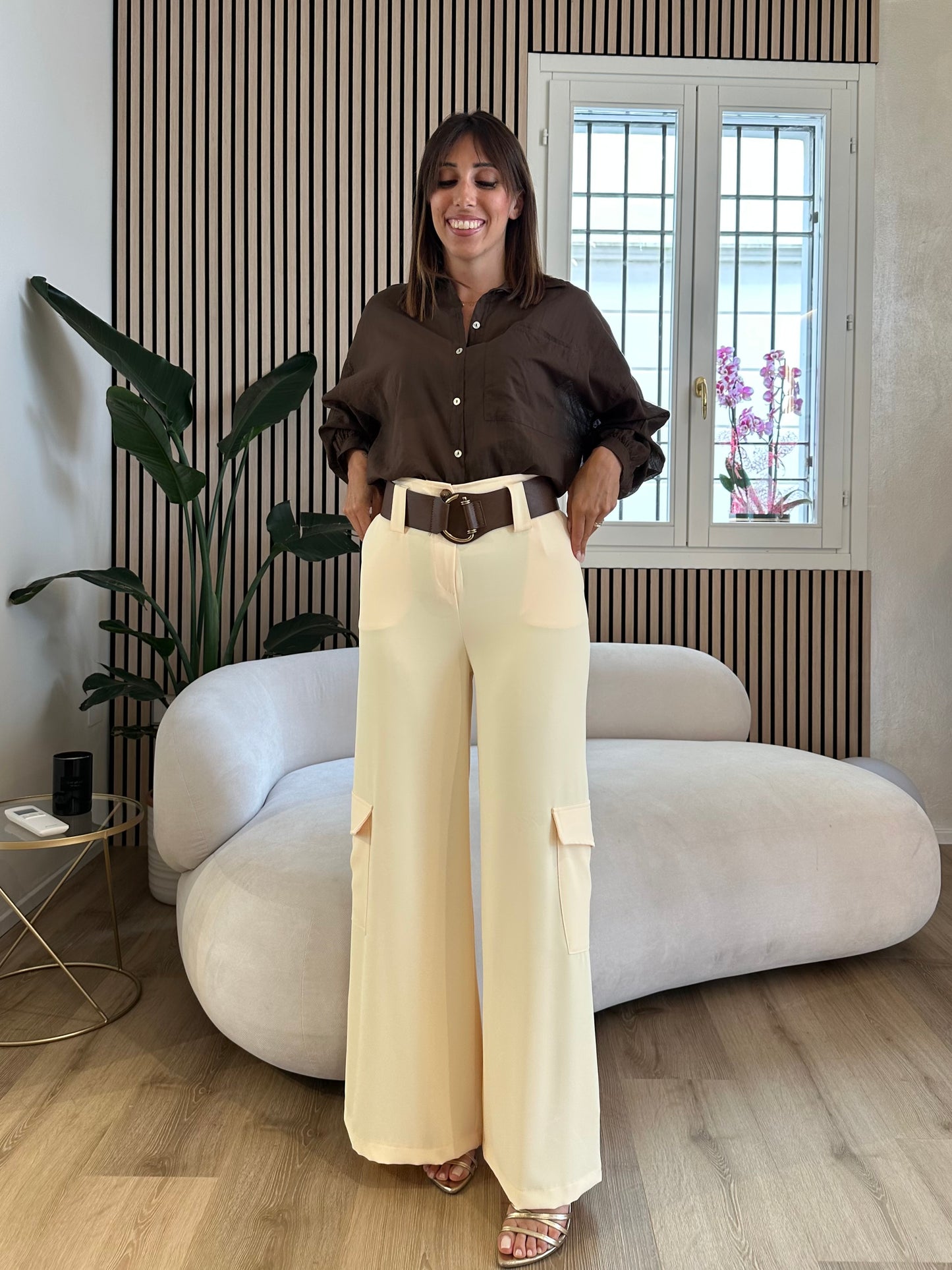 Pantalone cargo cintura