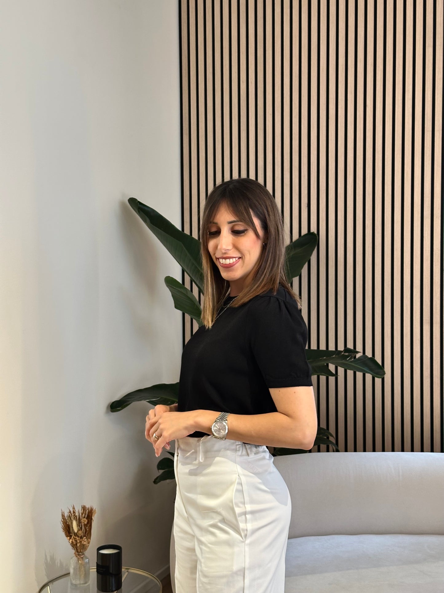 Maglia crop top mezza manica