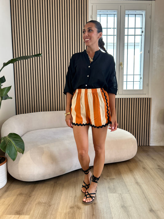Shorts riga arancio