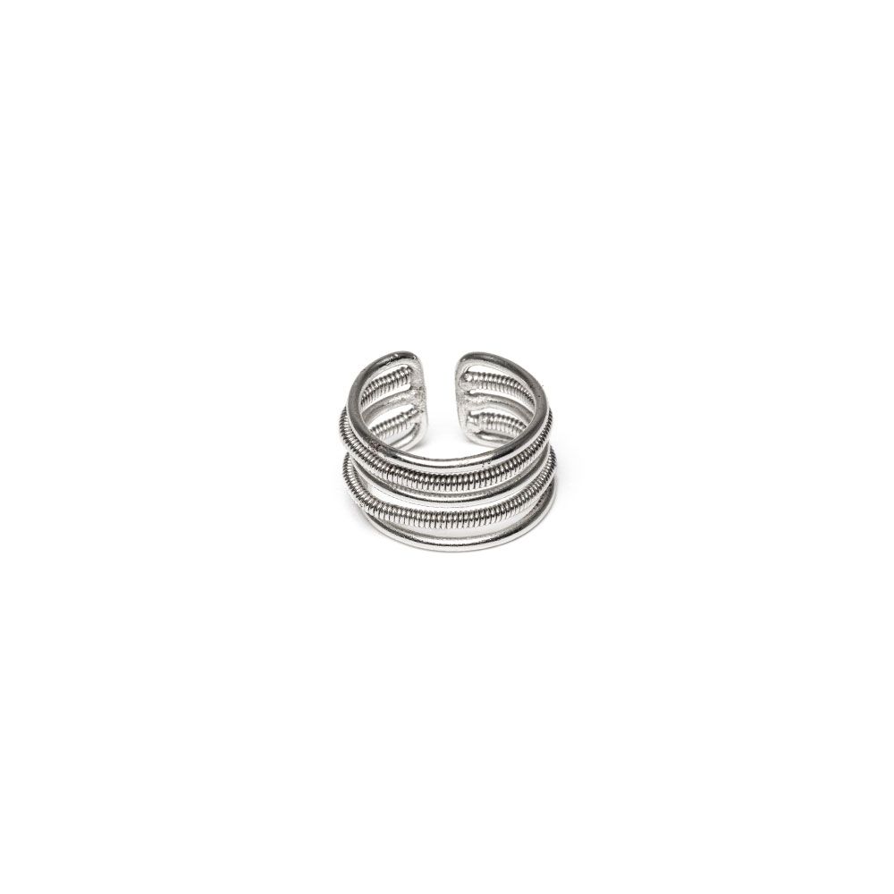 Anello 5 linee texture mix