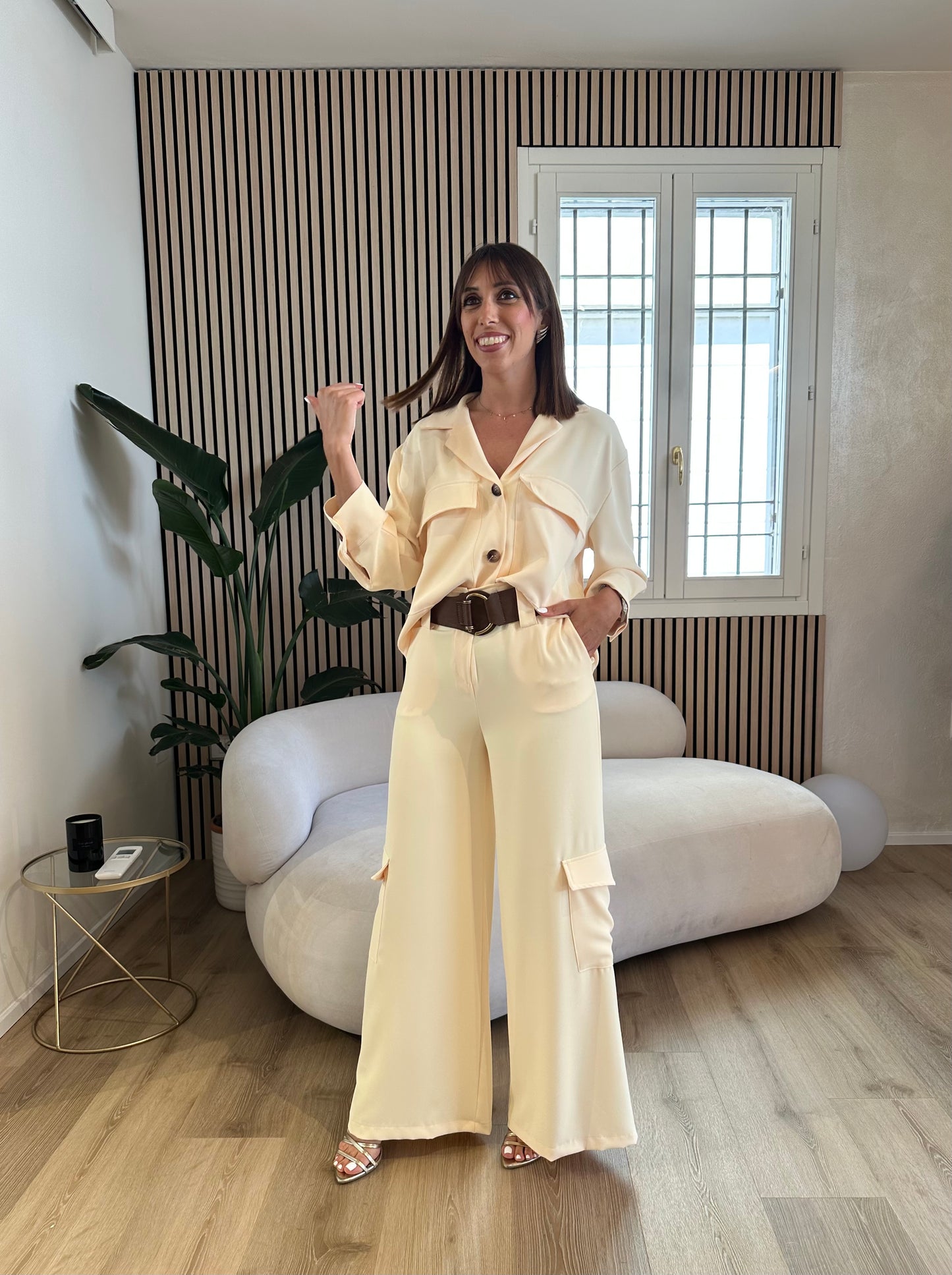 Pantalone cargo cintura