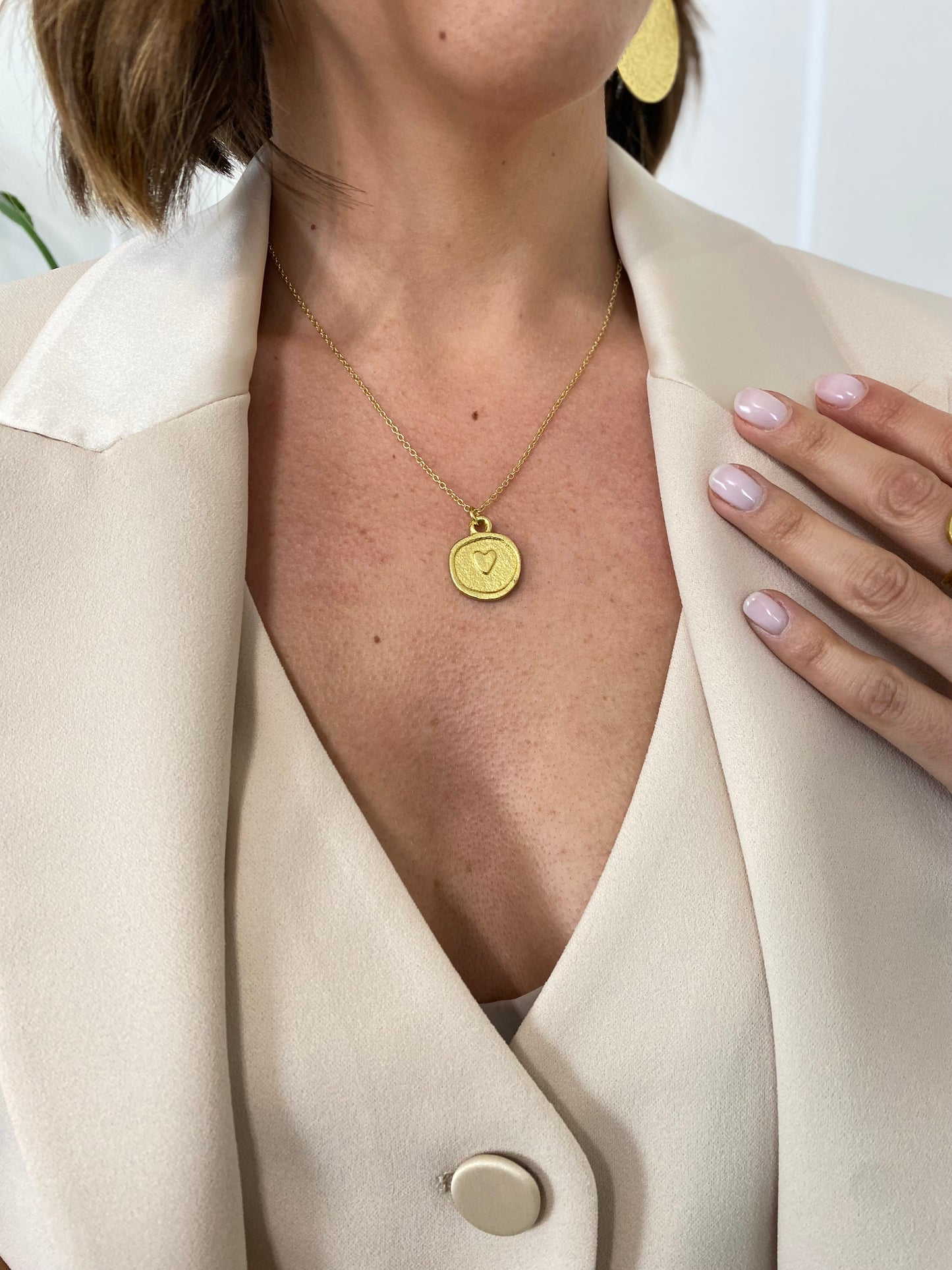 Pendente moneta cuore