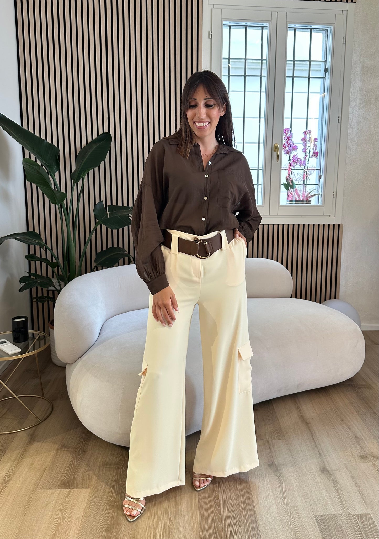 Pantalone cargo cintura