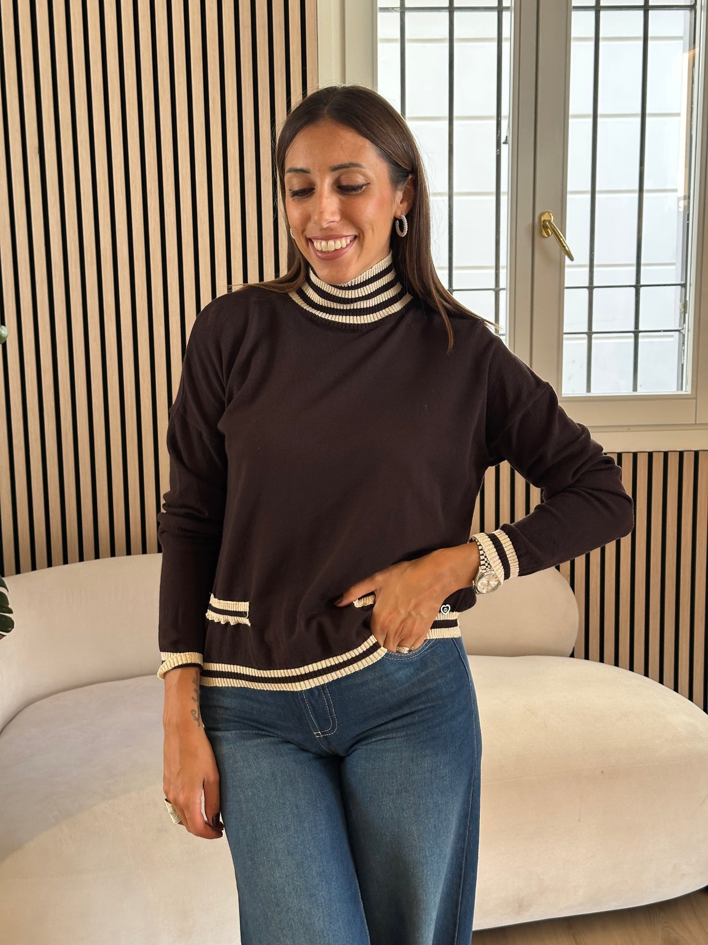 Dolcevita righe bicolor