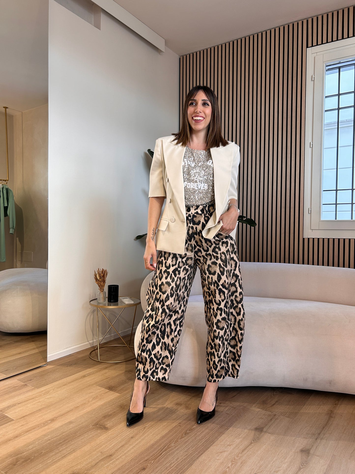 Pantalone balloon animalier