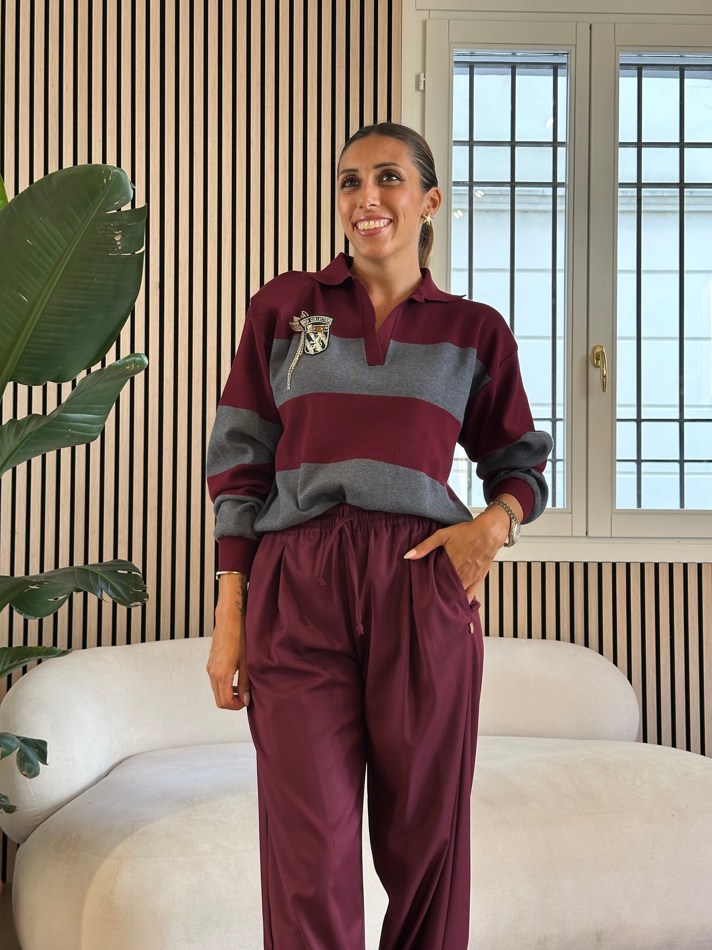 Polo righe spilla