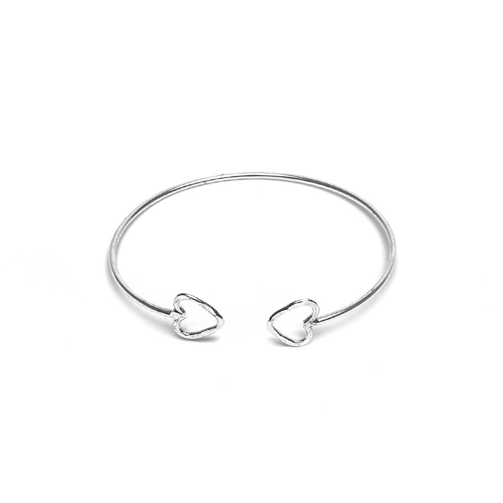 Bracciale micro fascia cuori vuoti