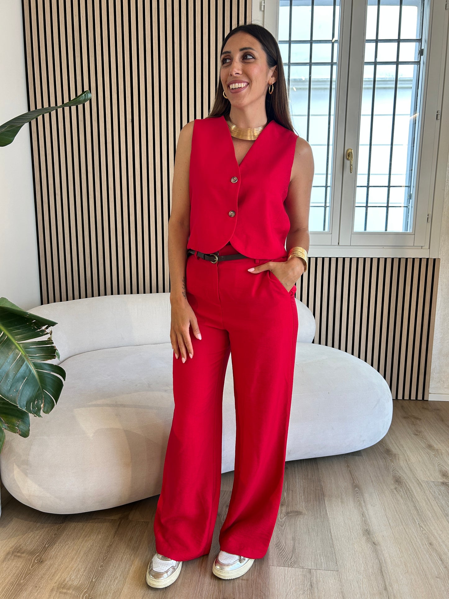 Pantalone ciliegia
