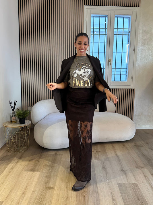 Gonna lunga pizzo moro