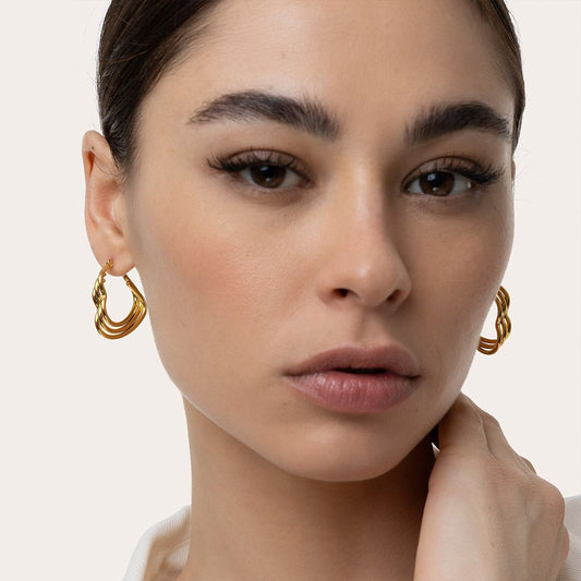 Orecchini cuori intrecciati