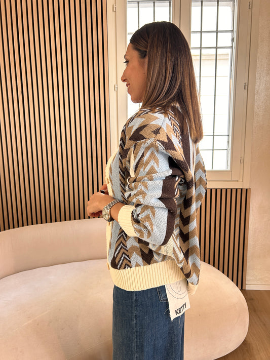 Cardigan Jacquards spalline imbottite