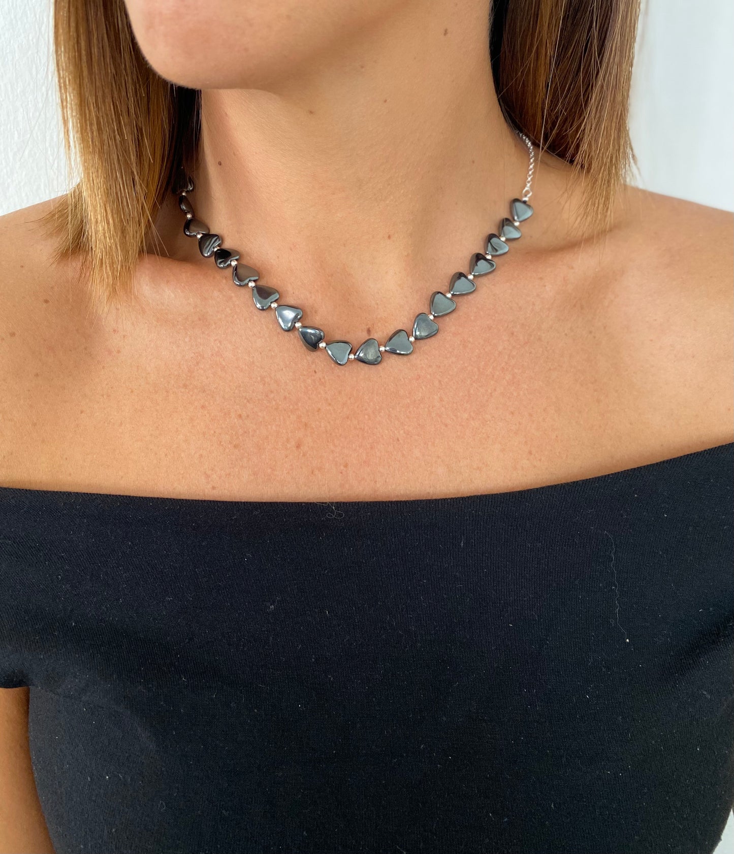 Collana cuori grandi bombati