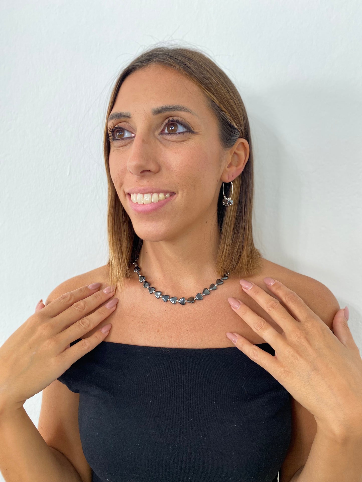 Collana cuori grandi bombati