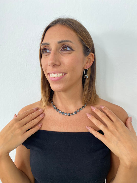 Collana cuori grandi bombati