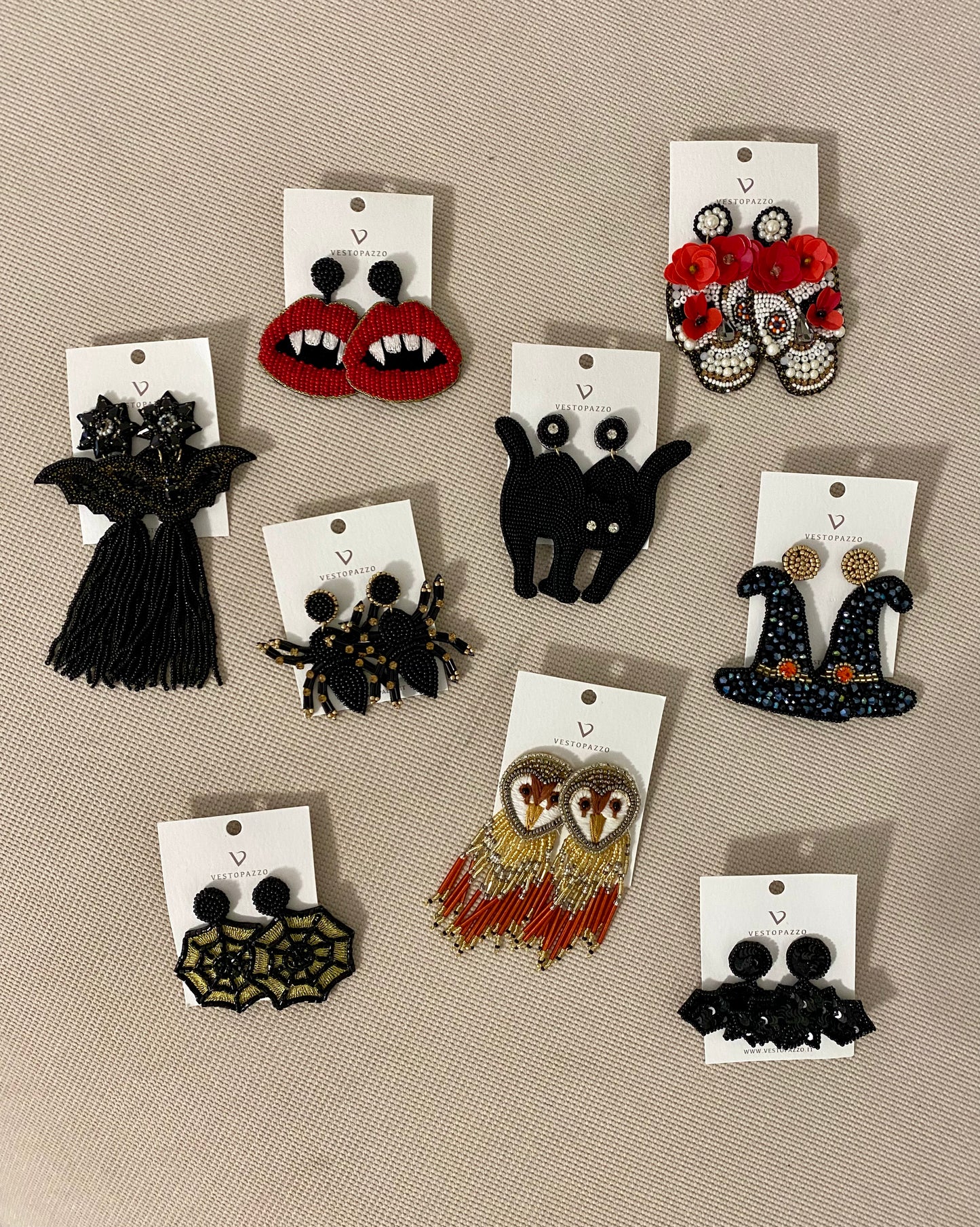 Orecchini pipistrello frange