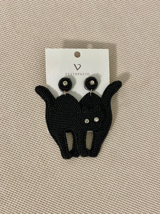 Orecchini gatto nero