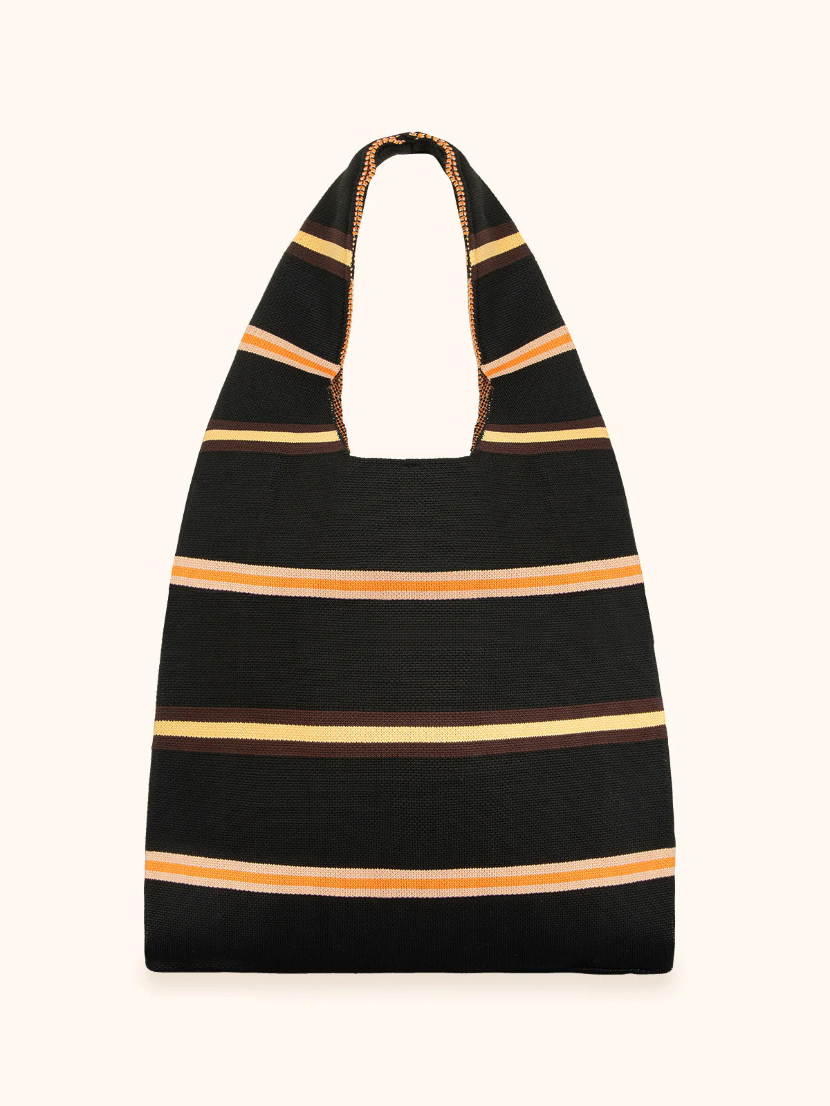 Maxi bag black rigata
