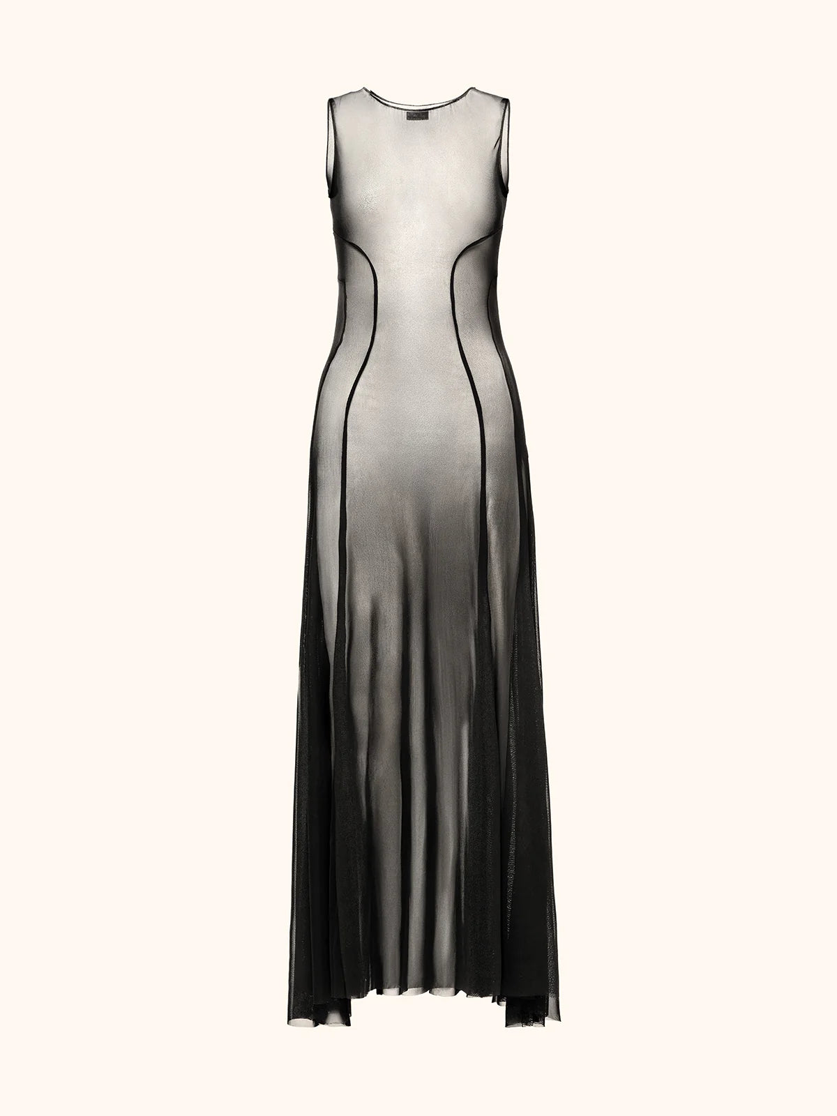 Vestito lungo smanicato Nero