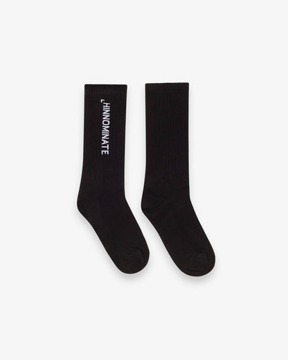 Calza con intarsio verticale nero