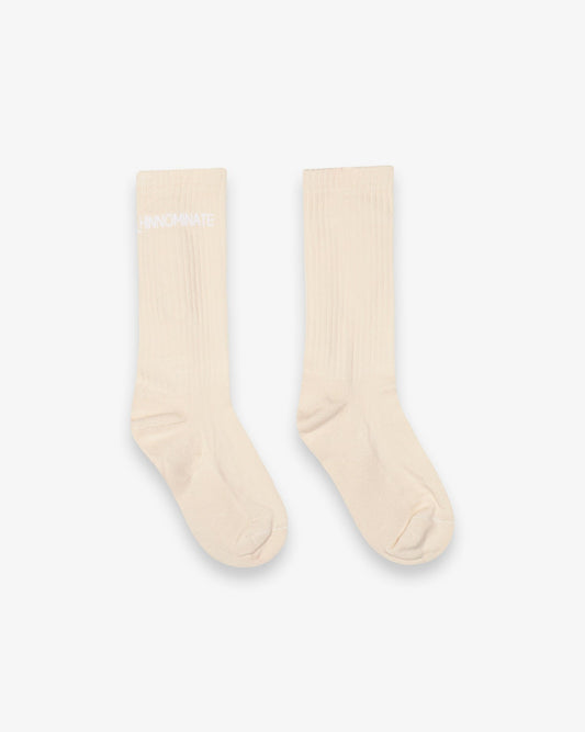 Calza con intarsio in orizzontale Nude