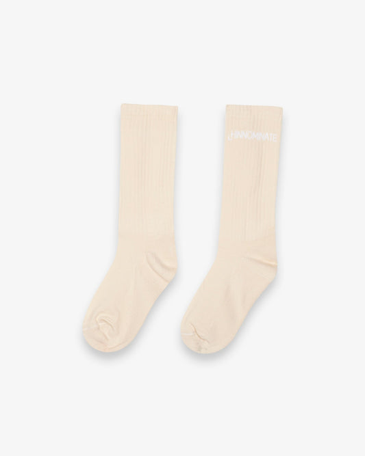 Calza con intarsio in orizzontale Nude